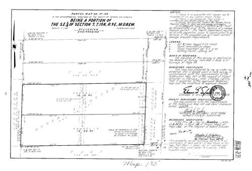 Click to see Parcel Map Book 13, pg. 135 (1978) of Nevada County Recorders Parcel Maps Book 13
