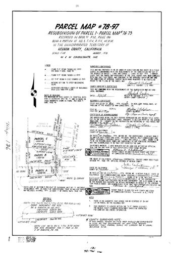 Click to see Parcel Map Book 13, pg. 136 (1978) of Nevada County Recorders Parcel Maps Book 13