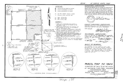 Click to see Parcel Map Book 13, pg. 137 (1978) of Nevada County Recorders Parcel Maps Book 13