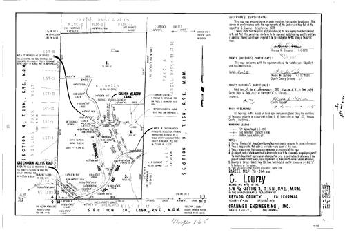Click to see Parcel Map Book 13, pg. 138 (1978) of Nevada County Recorders Parcel Maps Book 13