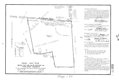 Click to see Parcel Map Book 13, pg. 139 (1978) of Nevada County Recorders Parcel Maps Book 13