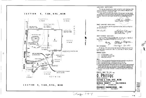Click to see Parcel Map Book 13, pg. 144 (1978) of Nevada County Recorders Parcel Maps Book 13