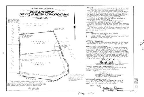 Click to see Parcel Map Book 13, pg. 155 (1978) of Nevada County Recorders Parcel Maps Book 13