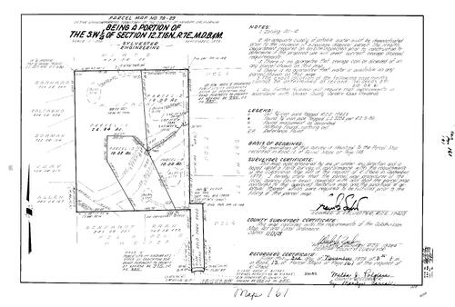 Click to see Parcel Map Book 13, pg. 161 (1978) of Nevada County Recorders Parcel Maps Book 13