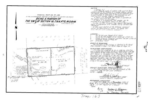 Click to see Parcel Map Book 13, pg. 163 (1978) of Nevada County Recorders Parcel Maps Book 13