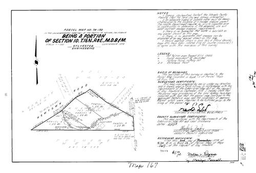 Click to see Parcel Map Book 13, pg. 167 (1978) of Nevada County Recorders Parcel Maps Book 13