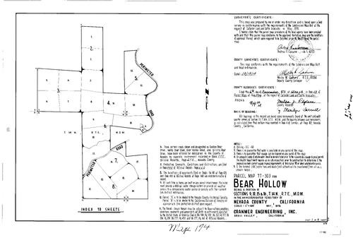 Click to see Parcel Map Book 13, pg. 174 (1978) of Nevada County Recorders Parcel Maps Book 13