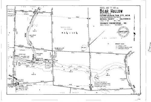 Click to see Parcel Map Book 13, pg. 174 (1978) of Nevada County Recorders Parcel Maps Book 13