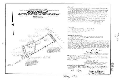 Click to see Parcel Map Book 13, pg. 176 (1978) of Nevada County Recorders Parcel Maps Book 13