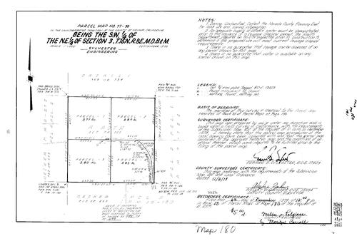 Click to see Parcel Map Book 13, pg. 180 (1978) of Nevada County Recorders Parcel Maps Book 13