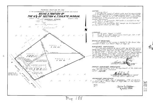 Click to see Parcel Map Book 13, pg. 188 (1978) of Nevada County Recorders Parcel Maps Book 13