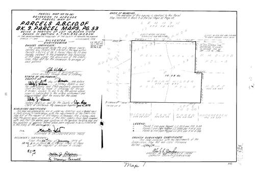 Click to see Parcel Map Book 14, pg. 1 (1979) of Nevada County Recorders Parcel Maps Book 14