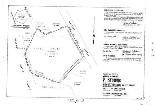 Click to see Parcel Map Book 14, pg. 3 (1979) of Nevada County Recorders Parcel Maps Book 14