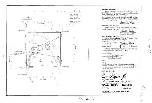 Click to see Parcel Map Book 14, pg. 6 (1979) of Nevada County Recorders Parcel Maps Book 14