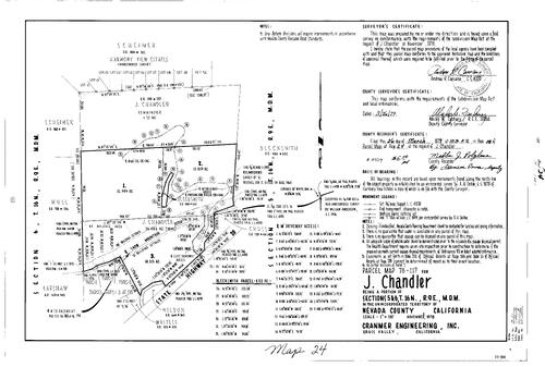 Click to see Parcel Map Book 14, pg. 24 (1979) of Nevada County Recorders Parcel Maps Book 14
