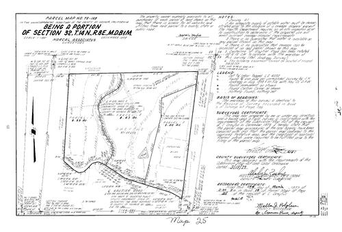 Click to see Parcel Map Book 14, pg. 25 (1979) of Nevada County Recorders Parcel Maps Book 14