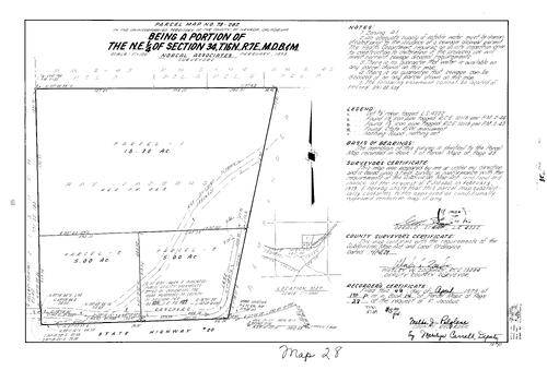 Click to see Parcel Map Book 14, pg. 28 (1979) of Nevada County Recorders Parcel Maps Book 14