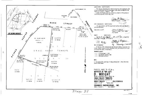 Click to see Parcel Map Book 14, pg. 29 (1979) of Nevada County Recorders Parcel Maps Book 14