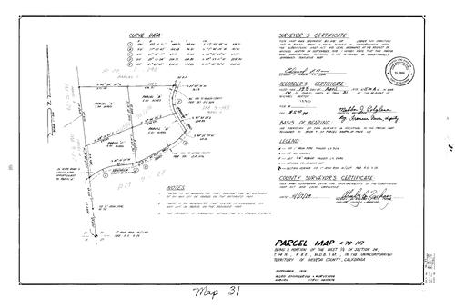 Click to see Parcel Map Book 14, pg. 31 (1979) of Nevada County Recorders Parcel Maps Book 14