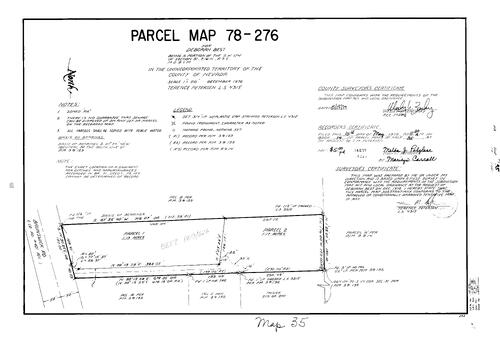 Click to see Parcel Map Book 14, pg. 35 (1979) of Nevada County Recorders Parcel Maps Book 14