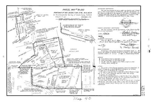 Click to see Parcel Map Book 14, pg. 40 (1979) of Nevada County Recorders Parcel Maps Book 14