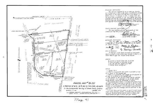 Click to see Parcel Map Book 14, pg. 41 (1979) of Nevada County Recorders Parcel Maps Book 14