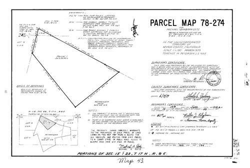 Click to see Parcel Map Book 14, pg. 43 (1979) of Nevada County Recorders Parcel Maps Book 14