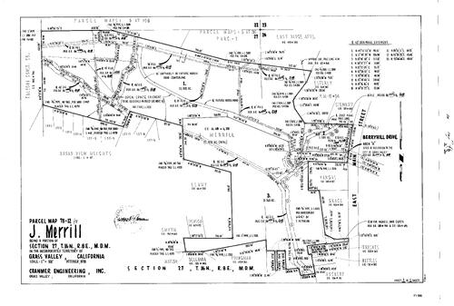Click to see Parcel Map Book 14, pg. 46 (1979) of Nevada County Recorders Parcel Maps Book 14