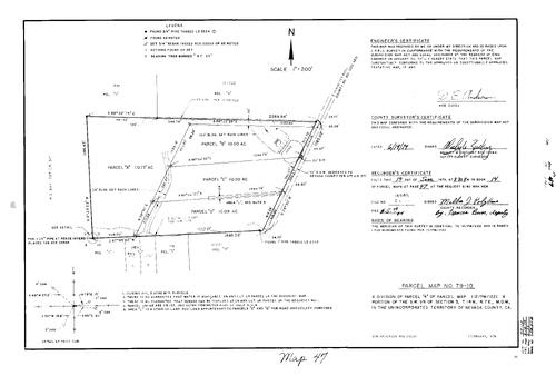 Click to see Parcel Map Book 14, pg. 47 (1979) of Nevada County Recorders Parcel Maps Book 14