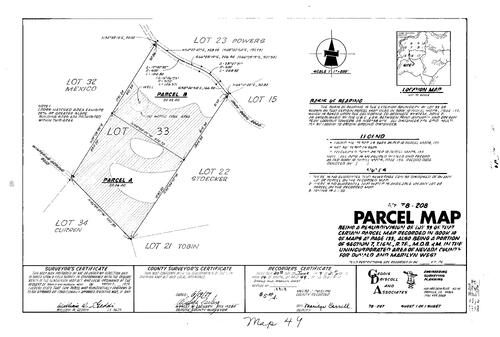 Click to see Parcel Map Book 14, pg. 49 (1979) of Nevada County Recorders Parcel Maps Book 14