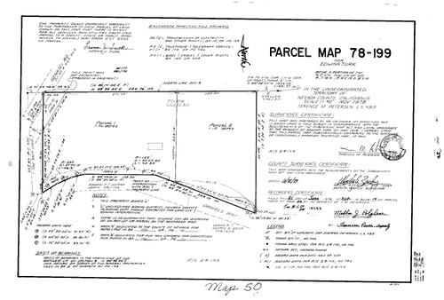 Click to see Parcel Map Book 14, pg. 50 (1979) of Nevada County Recorders Parcel Maps Book 14