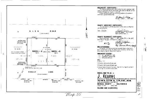 Click to see Parcel Map Book 14, pg. 55 (1979) of Nevada County Recorders Parcel Maps Book 14