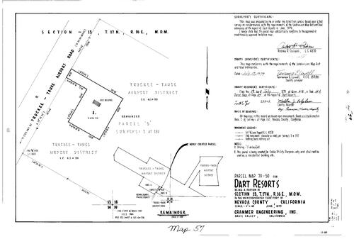 Click to see Parcel Map Book 14, pg. 57 (1979) of Nevada County Recorders Parcel Maps Book 14
