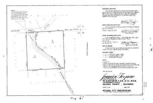 Click to see Parcel Map Book 14, pg. 67 (1979) of Nevada County Recorders Parcel Maps Book 14