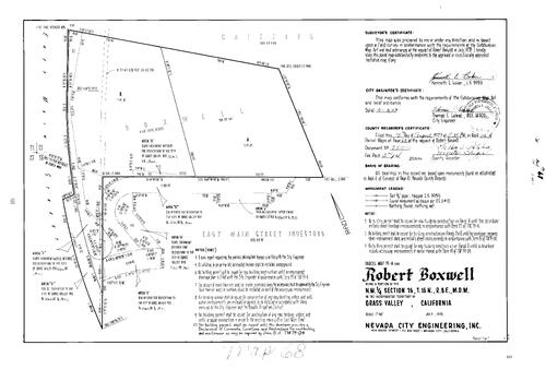 Click to see Parcel Map Book 14, pg. 68 (1979) of Nevada County Recorders Parcel Maps Book 14
