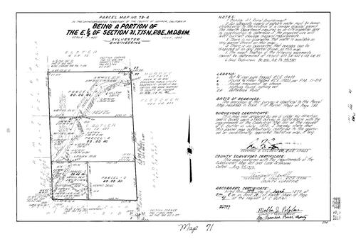 Click to see Parcel Map Book 14, pg. 71 (1979) of Nevada County Recorders Parcel Maps Book 14