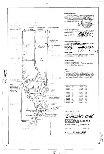 Click to see Parcel Map Book 14, pg. 74 (1979) of Nevada County Recorders Parcel Maps Book 14