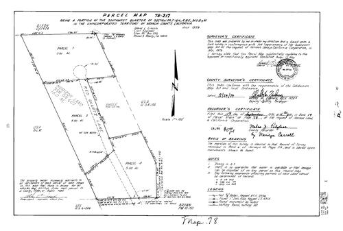 Click to see Parcel Map Book 14, pg. 78 (1979) of Nevada County Recorders Parcel Maps Book 14