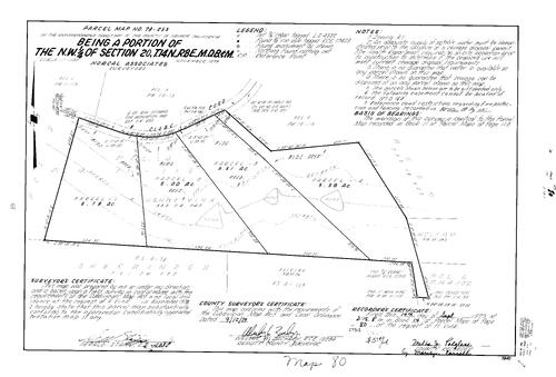 Click to see Parcel Map Book 14, pg. 80 (1979) of Nevada County Recorders Parcel Maps Book 14