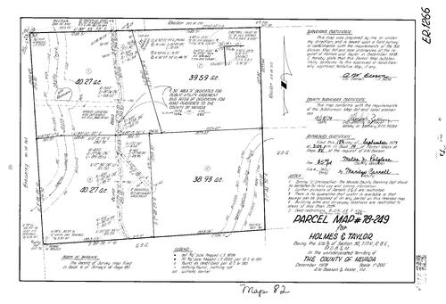 Click to see Parcel Map Book 14, pg. 82 (1979) of Nevada County Recorders Parcel Maps Book 14