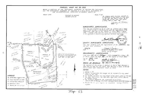 Click to see Parcel Map Book 14, pg. 83 (1979) of Nevada County Recorders Parcel Maps Book 14
