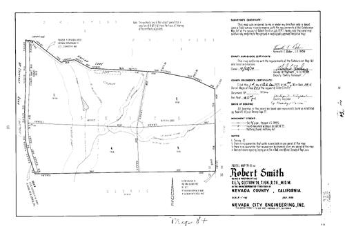 Click to see Parcel Map Book 14, pg. 84 (1979) of Nevada County Recorders Parcel Maps Book 14