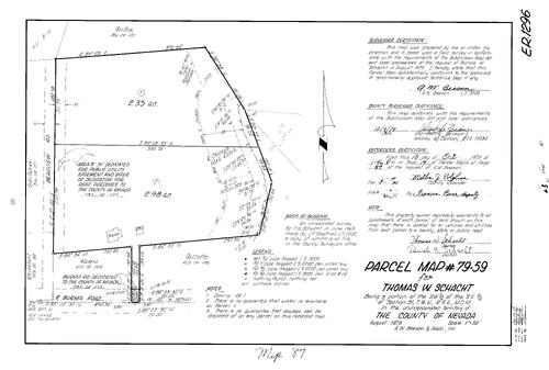 Click to see Parcel Map Book 14, pg. 87 (1979) of Nevada County Recorders Parcel Maps Book 14