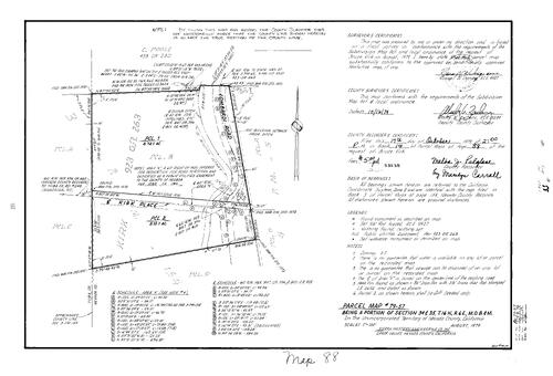 Click to see Parcel Map Book 14, pg. 88 (1979) of Nevada County Recorders Parcel Maps Book 14