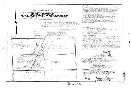 Click to see Parcel Map Book 14, pg. 96 (1979) of Nevada County Recorders Parcel Maps Book 14