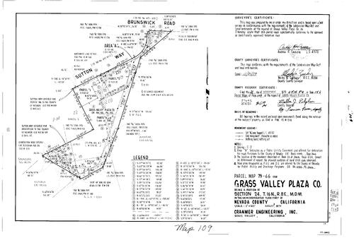 Click to see Parcel Map Book 14, pg. 109 (1979) of Nevada County Recorders Parcel Maps Book 14