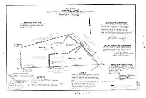 Click to see Parcel Map Book 14, pg. 111 (1979) of Nevada County Recorders Parcel Maps Book 14