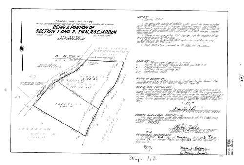 Click to see Parcel Map Book 14, pg. 113 (1979) of Nevada County Recorders Parcel Maps Book 14