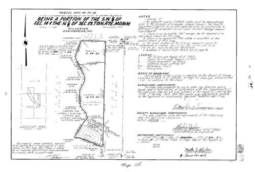 Click to see Parcel Map Book 14, pg. 115 (1979) of Nevada County Recorders Parcel Maps Book 14