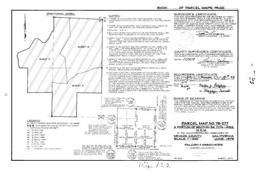 Click to see Parcel Map Book 14, pg. 122 (1979) of Nevada County Recorders Parcel Maps Book 14